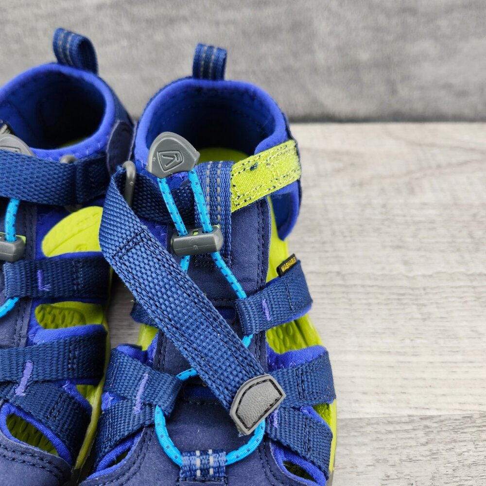 Keen Seacamp II CNX Unisex Size 2 (EU34) Blue Depths Chartreus Closed Toe Sandal - Picture 6 of 15